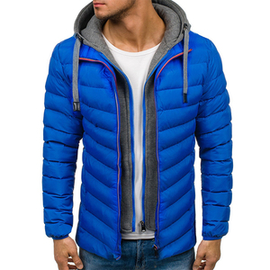 Chaqueta Acolchada con Capucha, Color Sólido, Resistente al Viento, Transpirable, para Hombre, con Cierre Completo, Informal, para Exteriores, Otoño, Personalizable, Superventas 2024 - Product Image 2