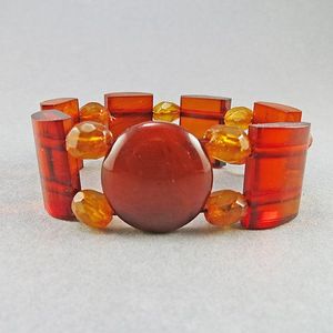 Brazalete de Resina Moderno con Piedras de Colores Incrustadas, Brazalete Elástico de Resina Ligero con Diseños de Cuentas Únicos, Proveedores - Product Image 4