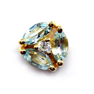 Tradicional plata esterlina 925 hecho a mano fiesta desgaste aguamarina piedras preciosas mujeres desgaste tachuelas pendiente conjunto - Product Image 4