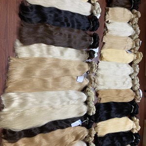 Extensiones de cabello humano de longitud completa y recta natural de alta calidad Calidad de lujo para Genius Weft de 6-32 pulgadas - Product Image 1