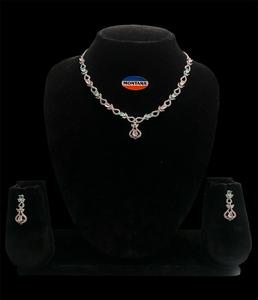 Wholesale Pure Diamond Necklace <b>Set</b> <b>for</b> Ladies Elegant Fashion <b>Jewellery</b> <b>Set</b> with Earrings <b>for</b> <b>Wedding</b> Party and Festive Gifting - Product Image 4