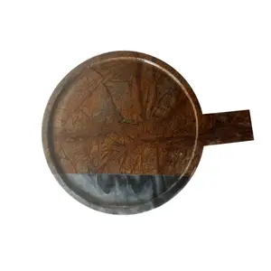 批发制造商棕色和黑色石材制造厨具砧板，价格最优惠