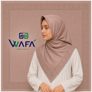 Wafa Plain Dyed Jacquard Square Scarf Matte Finish Silky Soft 110x110 Cm Premium Polyester Casual Four Seasons <b>Framed</b> Design - Product Image 5