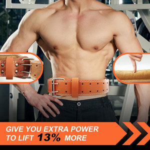 Cinturón de levantamiento de pesas de cuero para hombres de precio barato de alta calidad 2023 nuevo diseño mejor venta cinturones de cuero de levantamiento de pesas Unisex - Product Image 5