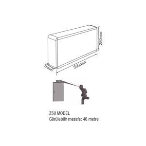 ไฟนำทางทางออกฉุกเฉินแบบด้านเดียว รุ่น Z ซีรีส์ ขนาด 75 x 500 x 250 มม. IP65 สำหรับติดตั้งภายนอกอาคาร พร้อมแหล่งกำเนิดแสง SMD แรงดันไฟฟ้า 220V - Product Image 5