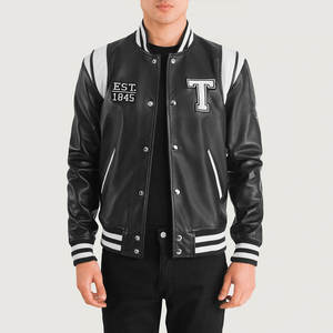 Veste en cuir d'hiver à manches longues personnalisée de style High Street pour hommes de haute qualité avec des options de couleur élégantes - Product Image 3