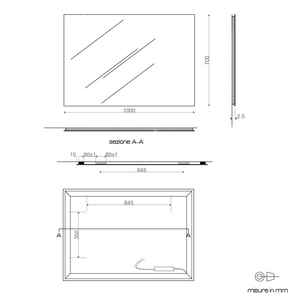 Miroir LED Koricini B3010641000103 100x70 cm avec éclairage périmétrique, qualité supérieure - Product Image 6
