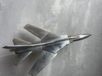 Modèle de chasseur vintage en aluminium Art Déco, artisanat métallique fait main, décoration de bureau et de maison, objet de collection de haute qualité
