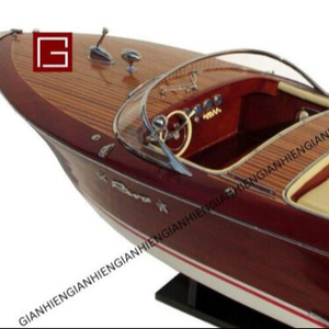 Barco de velocidad de madera de alta calidad de diseño personalizado del fabricante Gia Nhien-Técnica pintada Super Riva Florida Low MOQ - Product Image 1