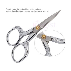 Tijeras de bordado para el hogar de acero inoxidable más vendidas, MOQ bajo, tijeras de sastre de grado Industrial para recortar, hechas en Pakistán - Product Image 3