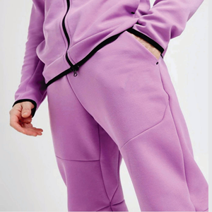 OEM diseño 65% algodón 35% poliéster hombres Tech Fleece chándal con cremallera completa Sudadera con capucha Joggers pantalones de chándal - Product Image 3