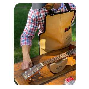 Fabrica profesional logotipo personalizado hombres delantales de soldadura de cuero de alta calidad gran oferta nuevo modelo delantales 2017 - Product Image 3