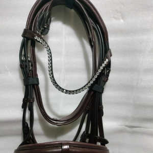 Premium Leather English <b>Horse</b> Bridle with Stainless Steel Fittings and Durable Rubber Rains <b>Horse</b> <b>Boots</b> - Product Image 1