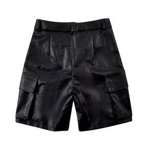 Best Selling Premium Quality <b>Men</b> PU <b>Leather</b> Made <b>Shorts</b> for Online Sale Custom Made Casual Wear <b>Leather</b> <b>Shorts</b> for Adult Use - Product Image 2