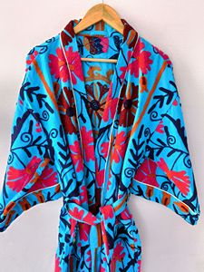 Peignoir Kimono en pur coton pour dames de fournisseur et fabricant indiens prix d'usine en gros - Product Image 4