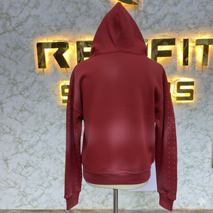 Sweat à capuche zippé en polaire pour homme, style streetwear, avec strass, effet délavé vintage et délavé à l'acide, en matière de qualité et à prix abordable - Product Image 5