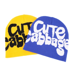 Bonnet personnalisé Bonnets tricotés en gros avec Logo personnalisé Adulte 100% Acrylique Jacquard Bonnets - Product Image 1