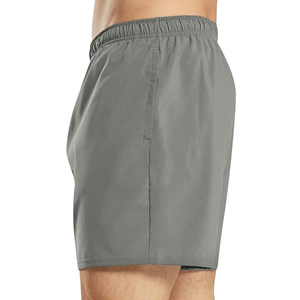 Short de plage d'été décontracté à séchage rapide en polyester et en coton pour hommes, short de course à pied respirant à motif solide pour le jogging et l'été avec logo personnalisé - Product Image 2