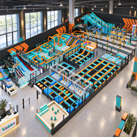 Parc de jeux intérieur commercial Racing Drop Slide avec fosse à mousse, tunnel de glisse, obstacles Ninja et activités d'escalade pour fournisseurs de centres de divertissement familial (FEC)
