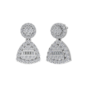 Pendientes de Diamantes de Oro Rosa Sólido de 14K, Elegantes para Mujer, Cultivados en Laboratorio, Certificados por IGI, Regalo de Aniversario, Joyería Fina, OEM ODM - Product Image 3