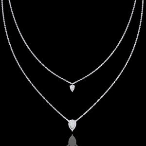 Moissanite Diamond Double Layers Jewelry Alta calidad Fine 10K 14K 18K Gold Venta caliente Collares de diamantes multicapa - Product Image 4