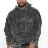 Ensemble survêtement homme hiver 2025 personnalisé avec logo, coupe ample, délavé à l'acide, respirant, grande taille, léger, séchage rapide, 100% coton