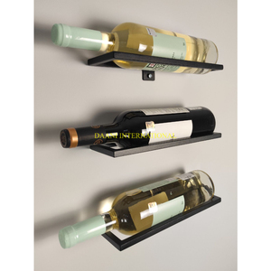 ชั้นวางไวน์ลวดเกลียวสำหรับตกแต่งที่วางขวดไวน์แบบตั้งโต๊ะทำด้วยมือทำจากโลหะสำหรับ9ขวดชั้นวางไวน์ทำมือดีไซน์ทันสมัยสีดำ - Product Image 2