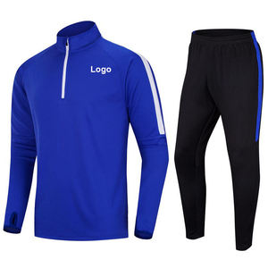 Vente en gros survêtement de football personnalisé à demi-fermeture éclair maillot à manches longues jogging vêtements de sport hommes enfants jeunes survêtement d'entraînement de l'équipe de football - Product Image 5
