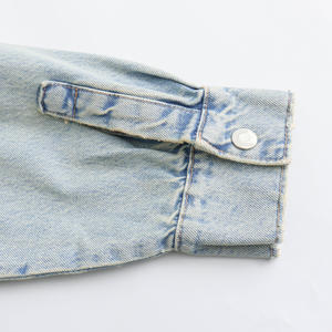 Chaqueta vaquera cómoda antiarrugas para mujer, ropa activa transpirable, tarifa barata, último diseño, chaqueta vaquera para mujer con bolsillos - Product Image 4