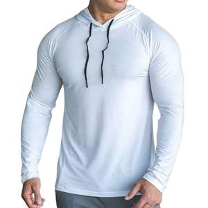 Camisa con capucha de manga larga ligera atlética de alta calidad con diseño personalizable Camisa con capucha de manga larga ligera atlética para hombre - Product Image 3