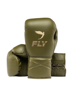 Gants de boxe Fly personnalisés OEM, gants d'entraînement de combat, meilleure qualité, cuir véritable, vert olive, gants de boxe Fly CP-BG-84 - Product Image 1