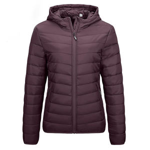 Veste d'hiver matelassée pour femme de qualité supérieure, personnalisée, avec coque en coton et nylon, imperméable et respirante, faible MOQ - Product Image 4