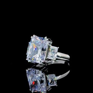 Anillo de boda de Hip Hop para mujer con corte de pera blanca VVS Moissanite Iced de Plata de Ley 925, fiesta de aniversario certificada por IGI - Product Image 2