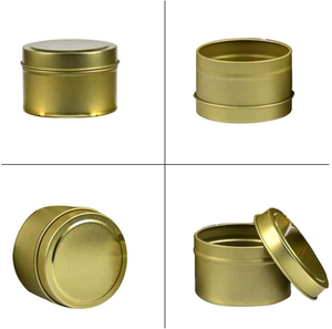 Boîtes à bougies en étain personnalisables de 8 oz, sans soudure, vides, en métal, pour cadeaux, coloris vert, bleu, rose, violet, or, noir - Product Image 2