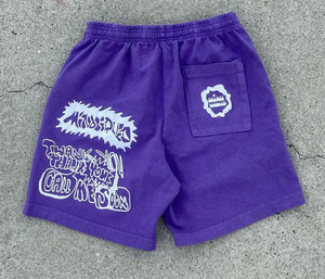 Men's High Quality Polyester/Cotton Blend Sweat <b>Shorts</b> Eco-Friendly Custom Puff Printing Solid Pattern Casual Sport Breathable - Product Image 4