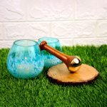 ไม้กานซาทำจากไม้กระถินเทศอย่างดี ขัดเงาด้วยทองเหลืองแท้ รูปทรงโดม ทำด้วยมือ เป็นมิตรกับสิ่งแวดล้อม อุปกรณ์เสริมความงามแบบอายุรเวท สำหรับดีท็อกซ์ผิวและร่างกาย - Product Image 4