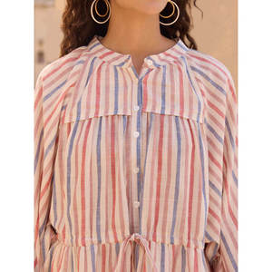 เสื้อเชิ้ตลำลองผ้าฝ้ายลายทางจากบิจู - Product Image 5