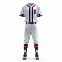 Tenue de baseball pour hommes et femmes, ensemble de maillots et pantalons à boutons, uniforme de sport respirant 100% polyester