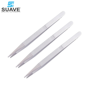 Suave เครื่องมือผ่าตัดแบบแมนนวลคีมหนีบเนื้อเยื่อสเตนเลสขนาด8ซม. รูปทรงโค้ง - Product Image 6
