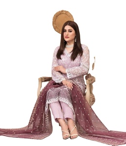 Vêtements MASOORI de haute qualité, couleurs personnalisées, shalwar kameez pour femmes pakistanaises, coton et soie, toutes saisons, lavable, 2023 - Product Image 1