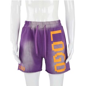 กางเกงขาสั้นออกกำลังกายวิ่งจ๊อกกิ้งไฮสตรีทของผู้ชายกางเกงขาสั้นผ้านุ่มลายสีพื้น - Product Image 2