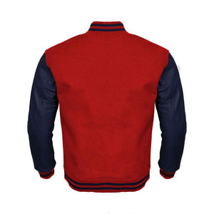 แจ็กเก็ตทีมตัวแทนแบบวินเทจสำหรับผู้ชายเสื้อโค้ทแขนเสื้อหนังคอกลมสำหรับฤดูหนาวโลโก้แบบออกแบบได้ตามต้องการ - Product Image 3