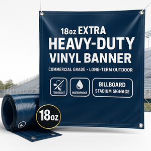Banner de vinilo reciclable impreso con solvente ecológico portátil Banner publicitario ecológico <span class=keywords><strong>para</strong></span> eventos sostenibles Material verde - Product Image 1
