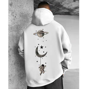 Sudadera con capucha mezclada de algodón extragrande para hombre de alta calidad con diseño simple Aspecto de moda Sudadera con capucha extragrande para hombre - Product Image 4