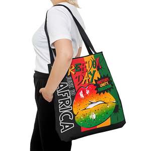 Borsa Tote Vivace per il Giorno della Liberazione degli Schiavi con Chiusura a Cerniera, Design Portatile in Tinta Unita - Product Image 4