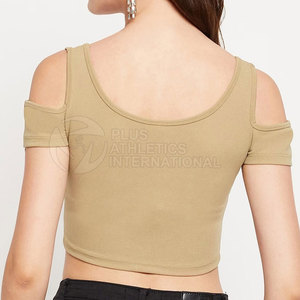 เสื้อครอปของผู้หญิงเสื้อครอประบายอากาศได้ดีสไตล์ใหม่โลโก้ตามสั่ง - Product Image 3