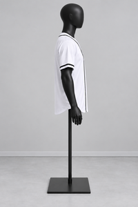 Camiseta de Béisbol Blanca con Cuello en V, Manga Corta, Diseño Sólido, Transpirable, Estilo Clásico para Entrenamiento, Hombres y Mujeres - Product Image 4