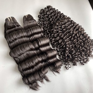 Best Vietnamese Human Hair Weft Hair <b>Extensions</b> Natural Color Loose Deep Wave, Water <b>Curly</b> Hair Bouncy Shiny - Product Image 2