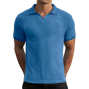 Último Diseño Nuevo Estilo de Moda Ropa de Hombre Algodón Tallas Grandes Polos de Hombre Manga Corta Verano Casual En Blanco - Product Image 5