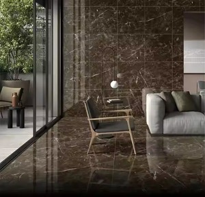 Fredirco Marrón Aspecto de piedra natural Mármol Porcelana Sinterizado Losa brillante 600x1200 Baldosas Premium - Product Image 6